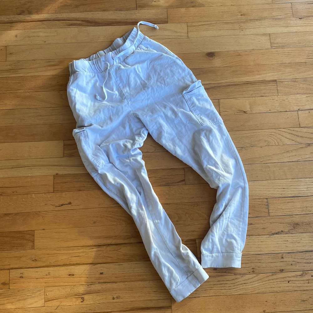 ASOS size 4 white cargo sweat pants